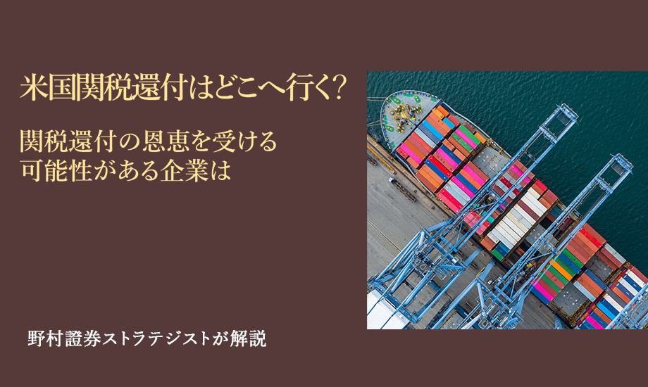 米国関税還付はどこへ行く？　関税還付の恩恵を受ける可能性がある企業は　野村證券ストラテジストが解説のイメージ
